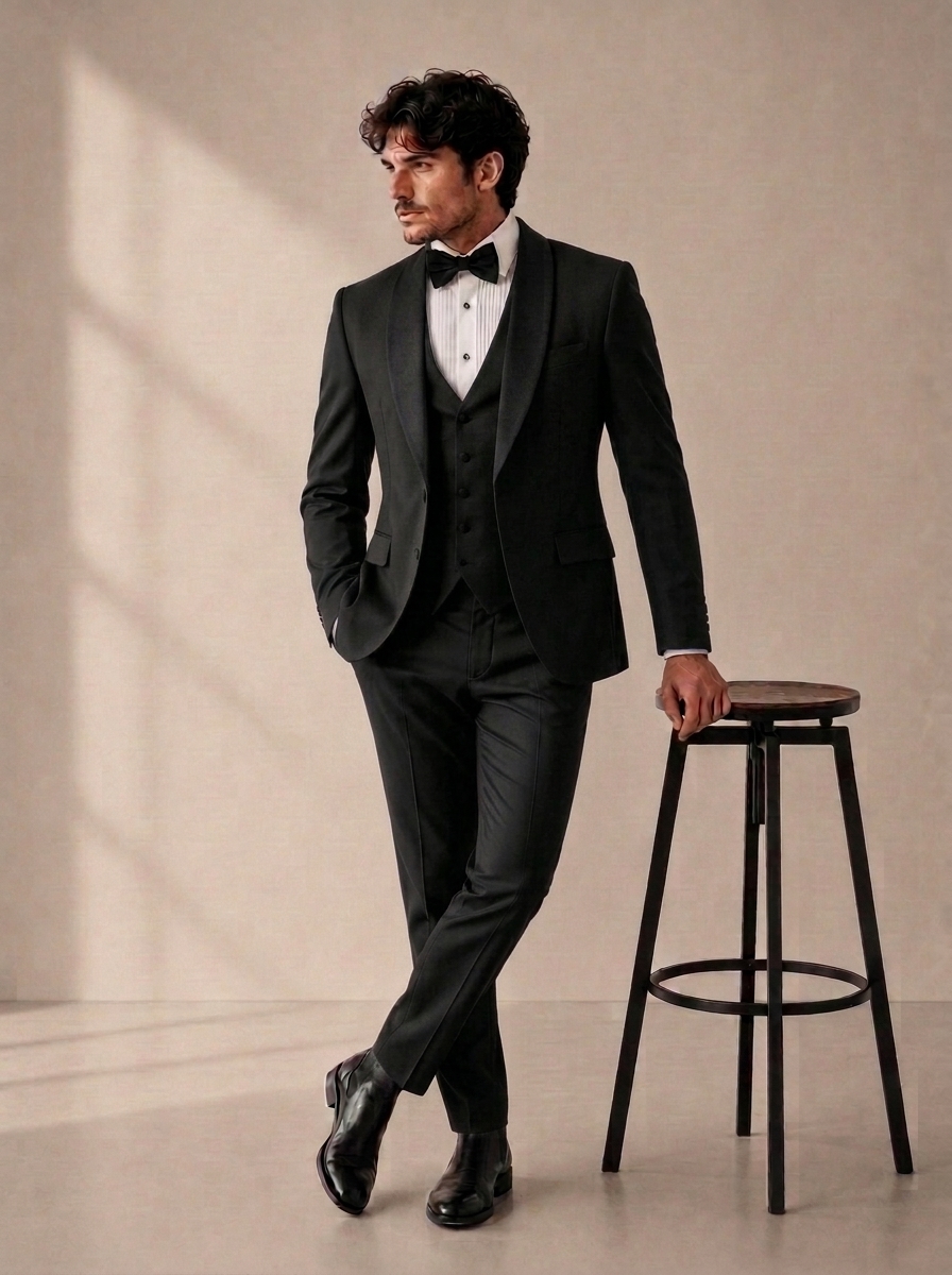 Premium Men's 3-Piece Suit Jacket & Vest Set – Wedding & Formal Wear