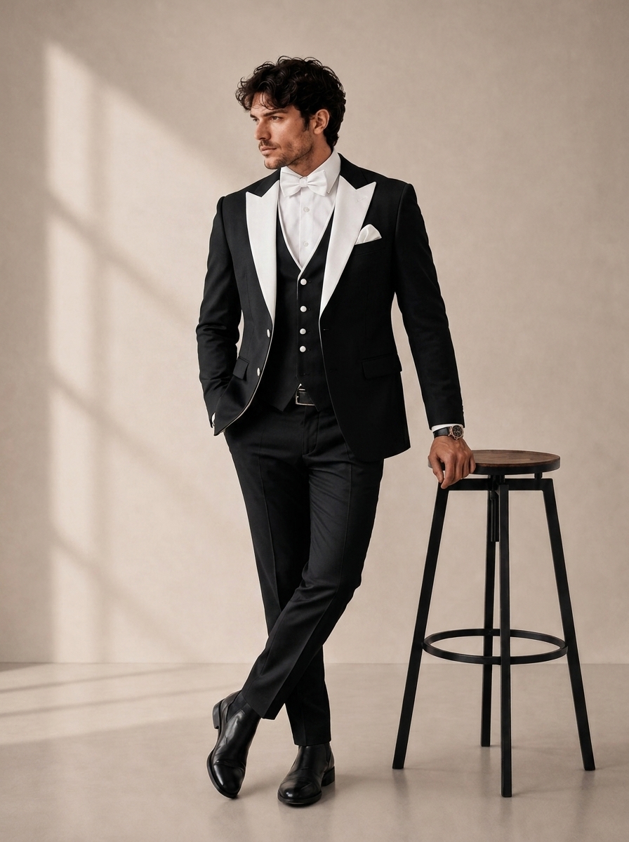 Black_202608271609 Premium Men’s Wedding Suit – Elegant 3-Piece Formal Collection
