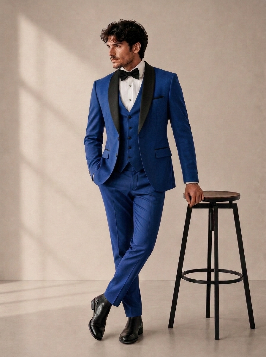 Premium Men's 3-Piece Suit Jacket & Vest Set – Wedding & Formal Wear
