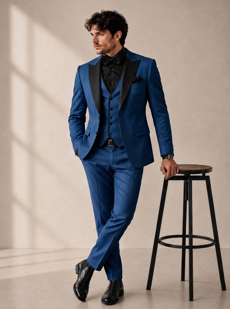 Blue_202608271609 Premium Men’s Wedding Suit – Elegant 3-Piece Formal Collection