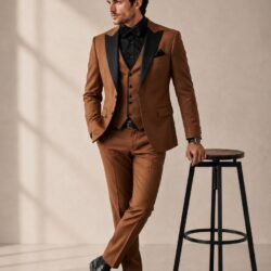 Brown_202608271609 Premium Men’s Wedding Suit – Elegant 3-Piece Formal Collection