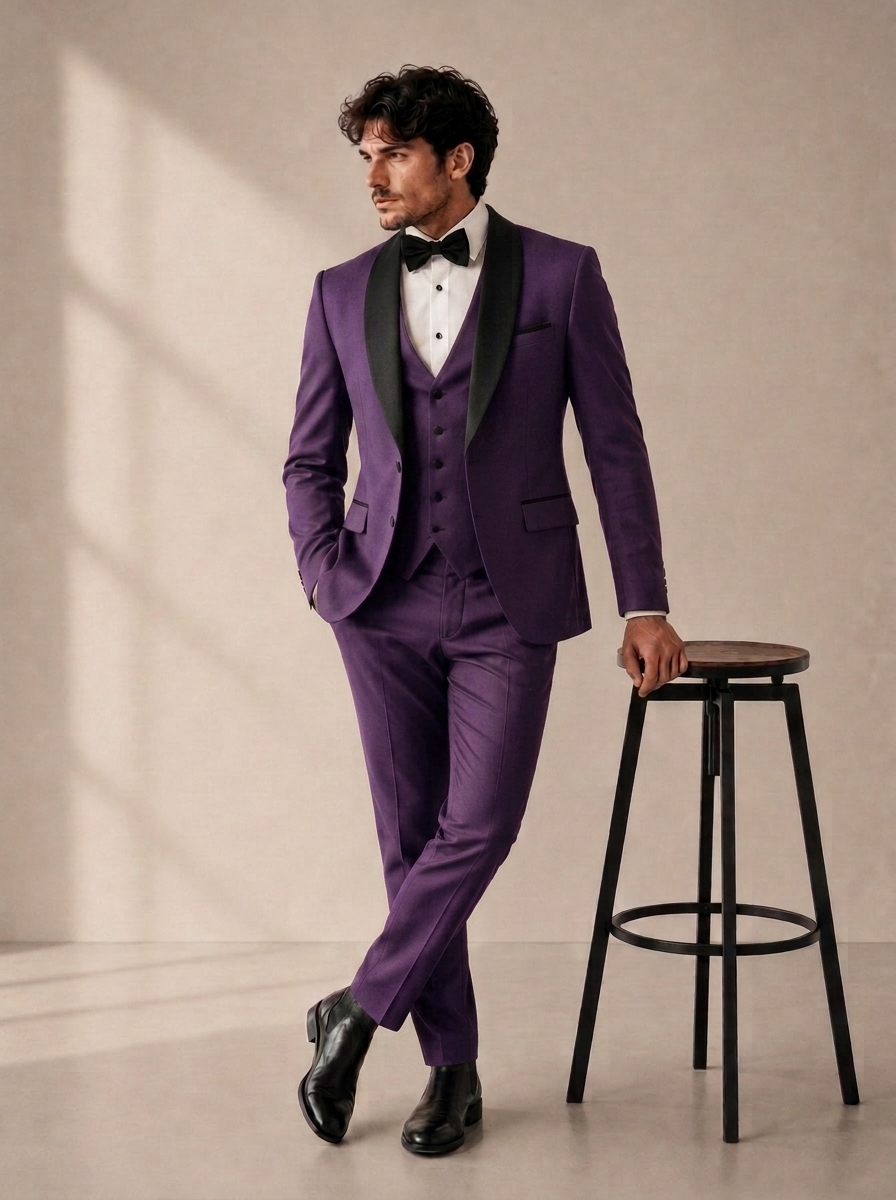 Premium Men's 3-Piece Suit Jacket & Vest Set – Wedding & Formal Wear