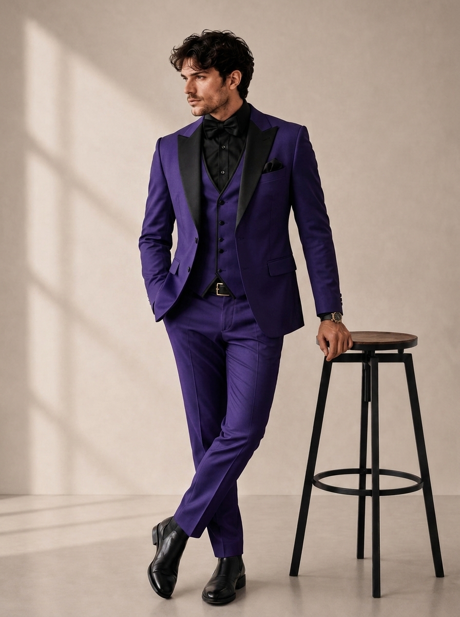 Purple_202608271609 Premium Men’s Wedding Suit – Elegant 3-Piece Formal Collection