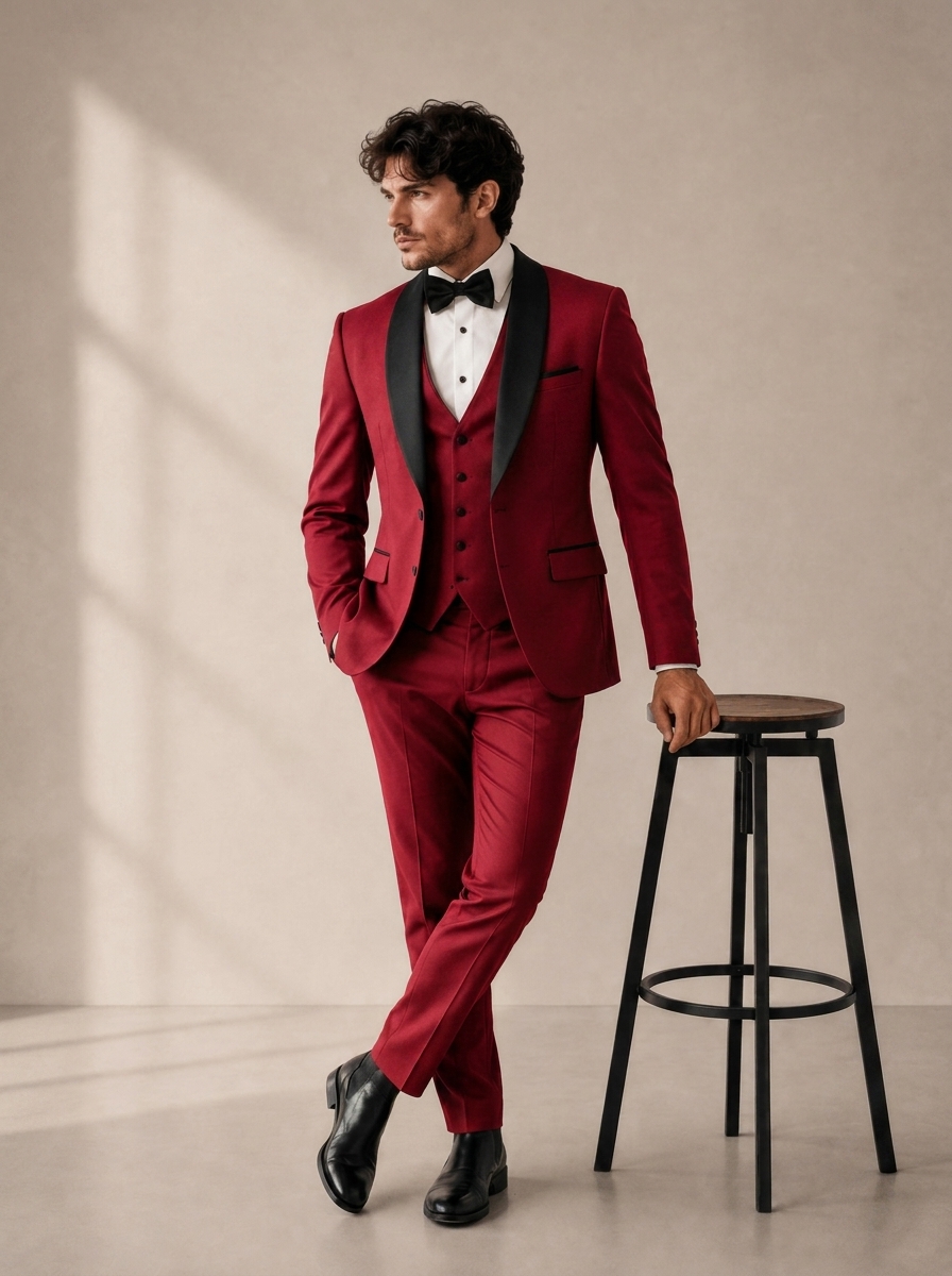 Premium Men's 3-Piece Suit Jacket & Vest Set – Wedding & Formal Wear