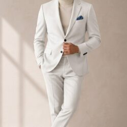 WhatsApp Image 2026-08-27 at 16.23.53 Neutral Regular Fit Linen Blend Blazer