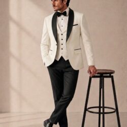 Premium Men's 3-Piece Suit Jacket & Vest Set – Wedding & Formal Wear