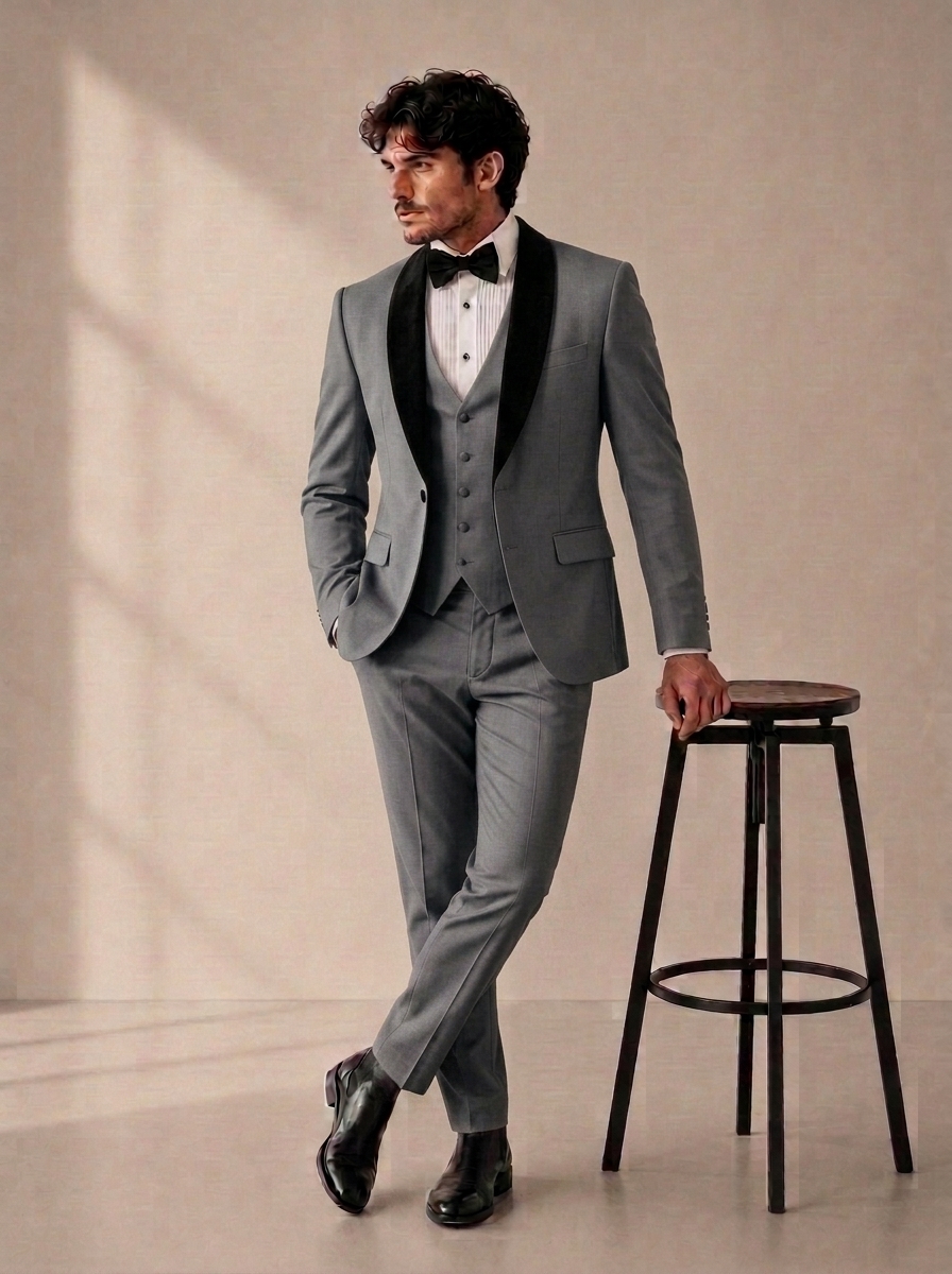 Premium Men's 3-Piece Suit Jacket & Vest Set – Wedding & Formal Wear