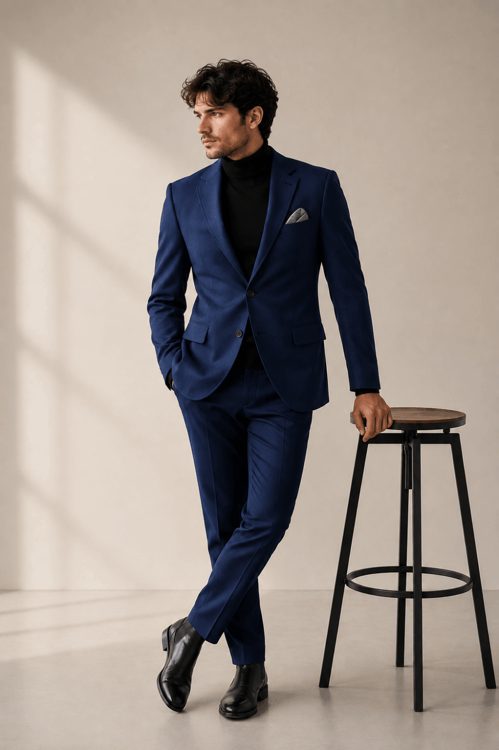 img 3 Neutral Regular Fit Linen Blend Blazer