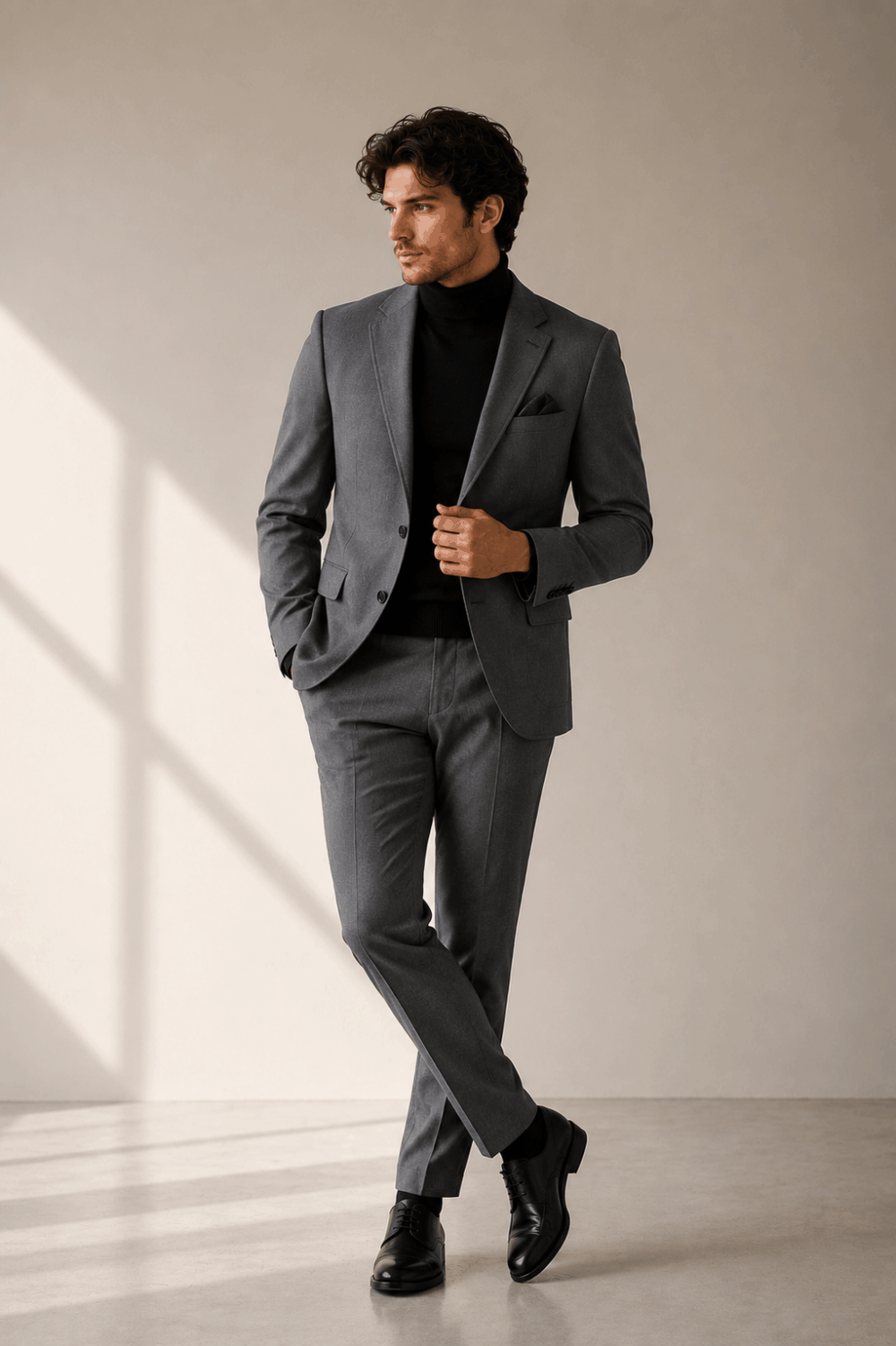 img 4 Neutral Regular Fit Linen Blend Blazer