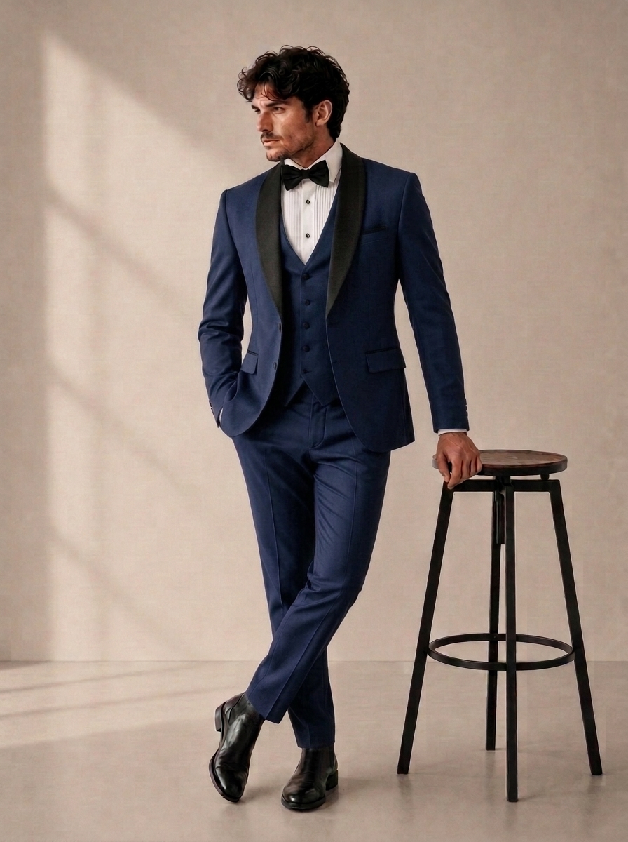 Premium Men's 3-Piece Suit Jacket & Vest Set – Wedding & Formal Wear