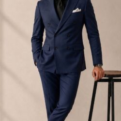nave_blue_202608281403 Men’s Premium Double-Breasted Gabardine Suit – Elegant 2-Piece Formal Wear